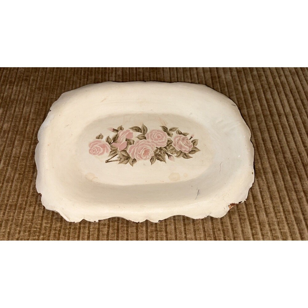 Shabby Chic Vanity Rose Tray Plate